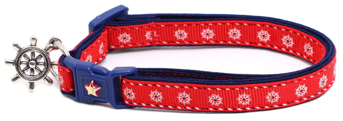 Ships Wheels Breakaway Cat Collar