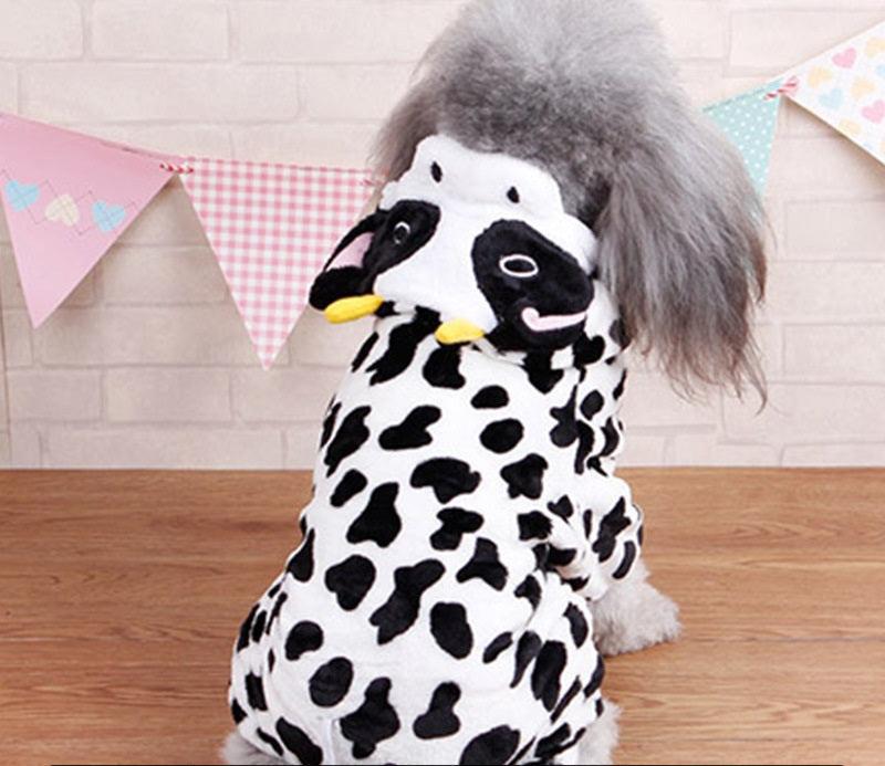 Autumn And Winter Dog Pet Costume Collection: Cozy Coral Fleece Cartoon Style